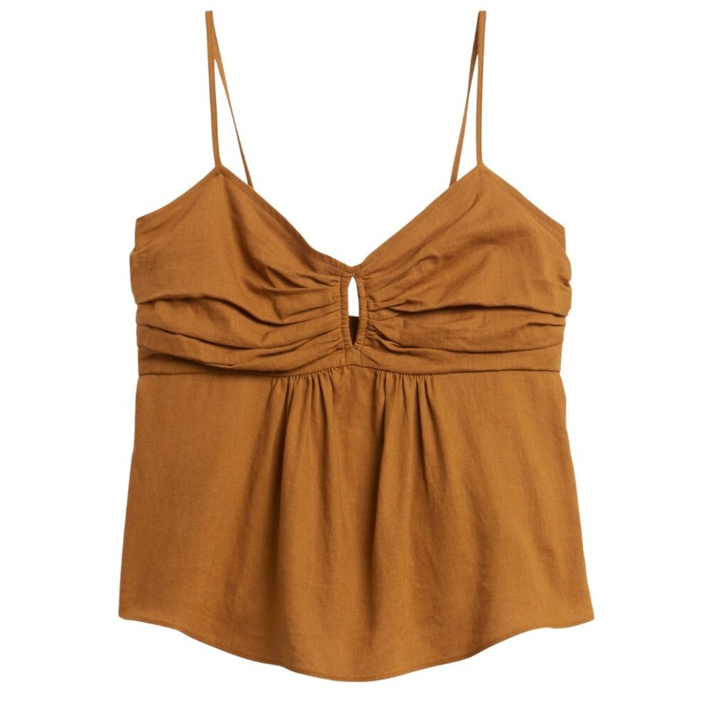Banana Republic Linen Blend Ruched Keyhole Cami Top – XL